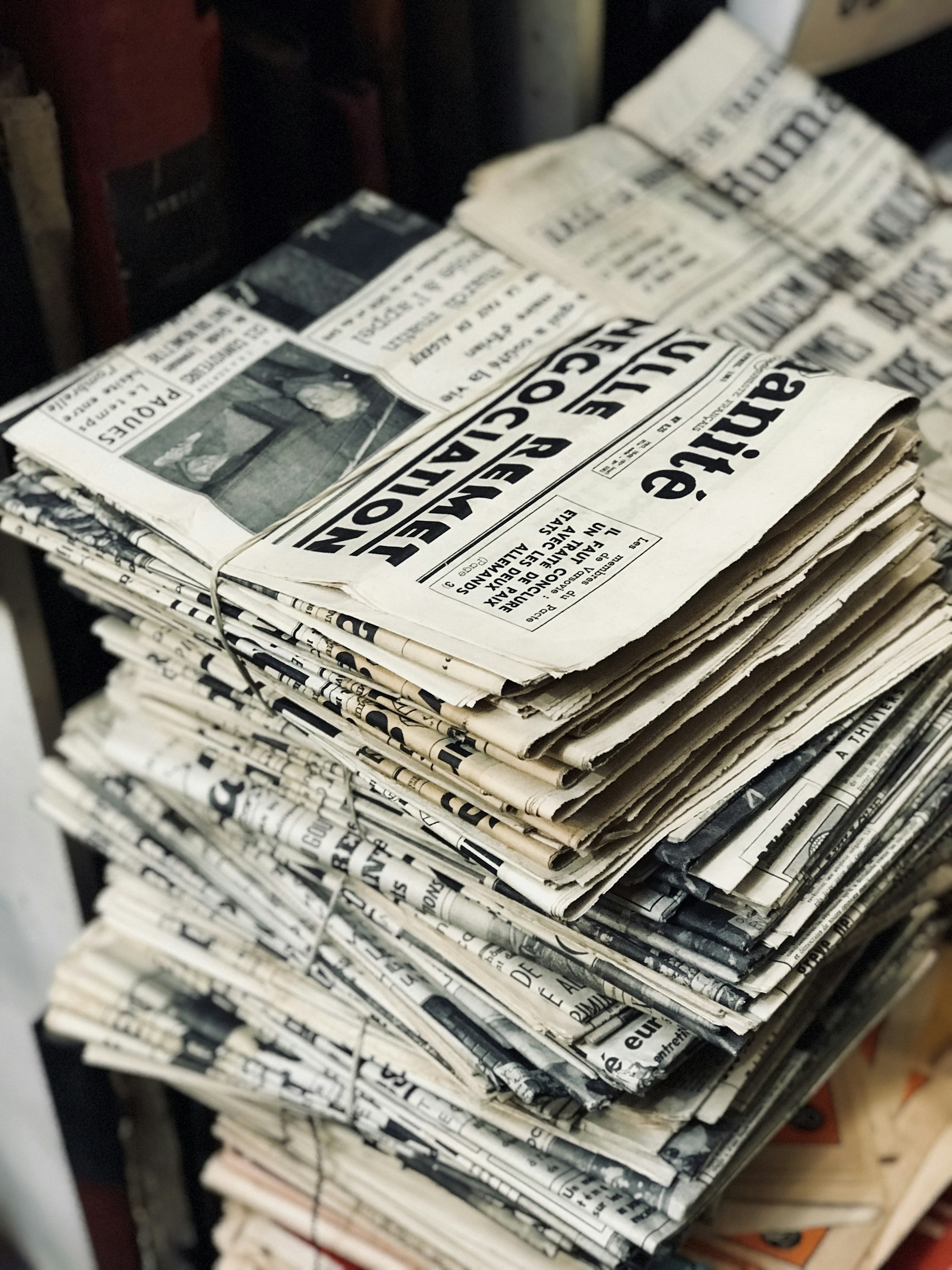 Stack of newspapers representing what actually counts as real news