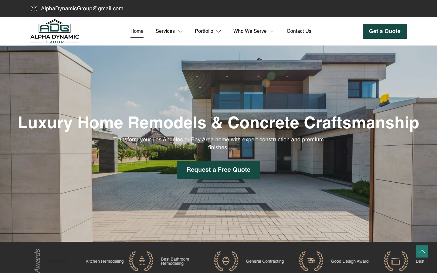 alphadynamicgroupinc.com homepage screenshot
