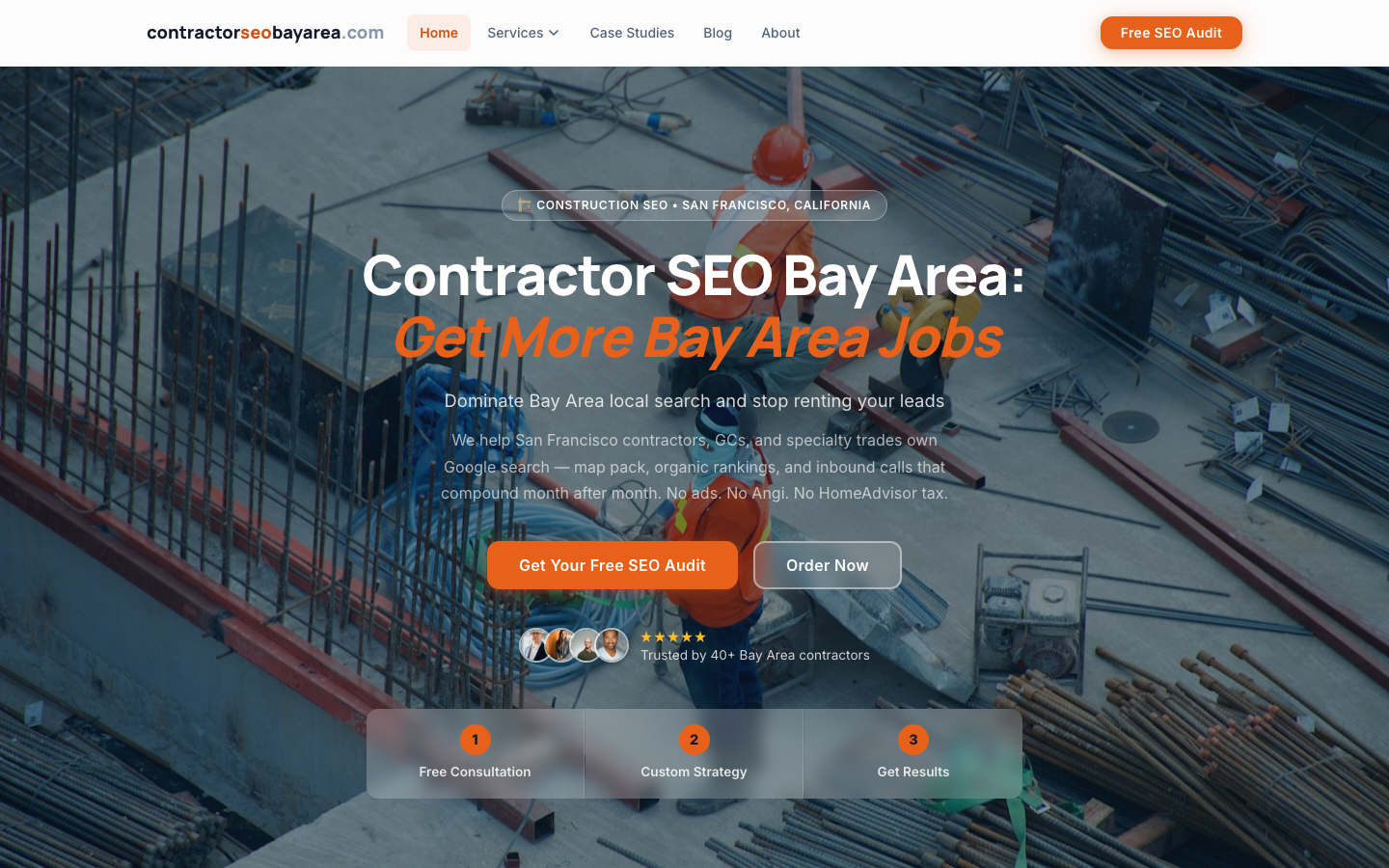 contractorseobayarea.com homepage screenshot