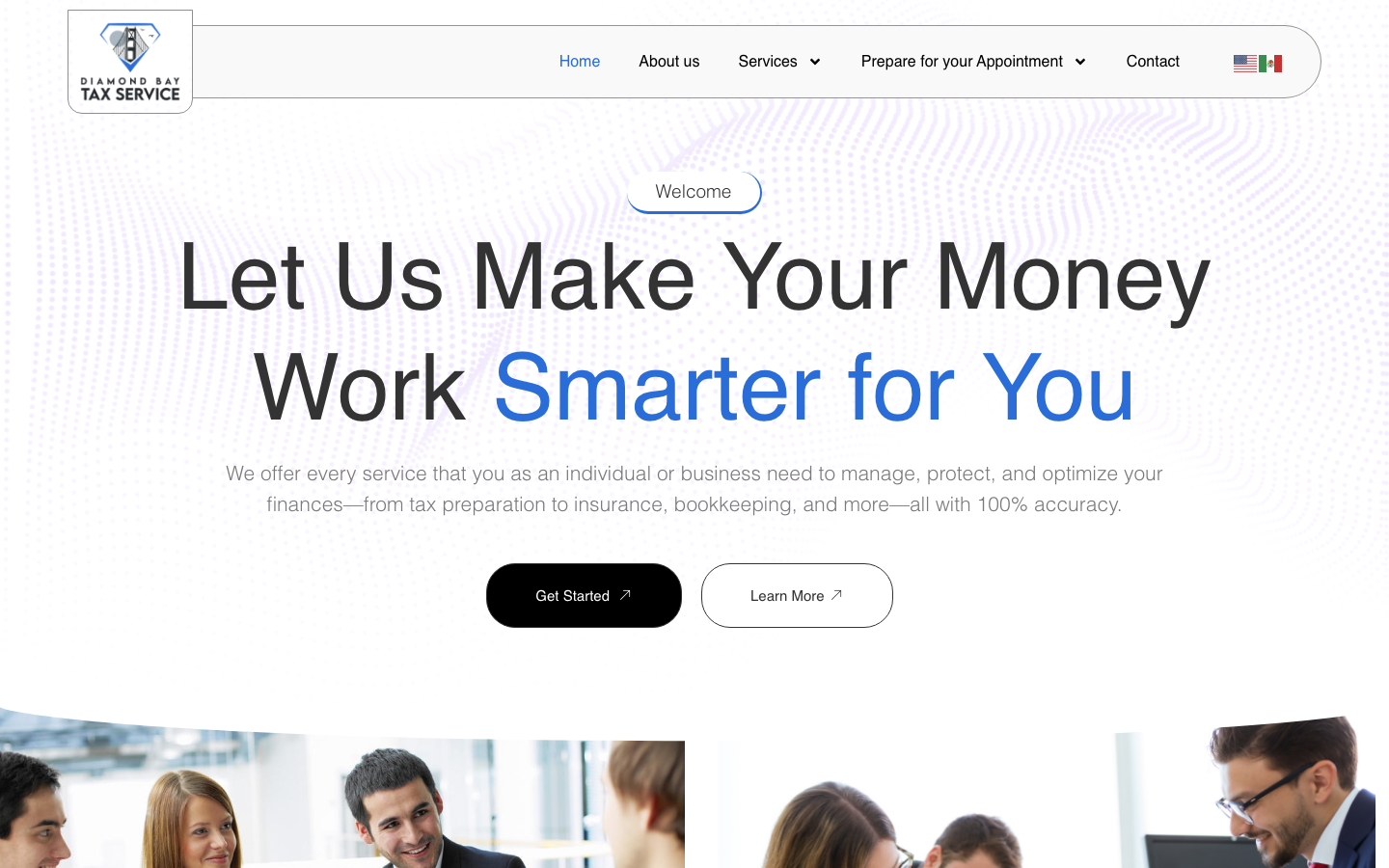 diamondbaytax.com homepage screenshot