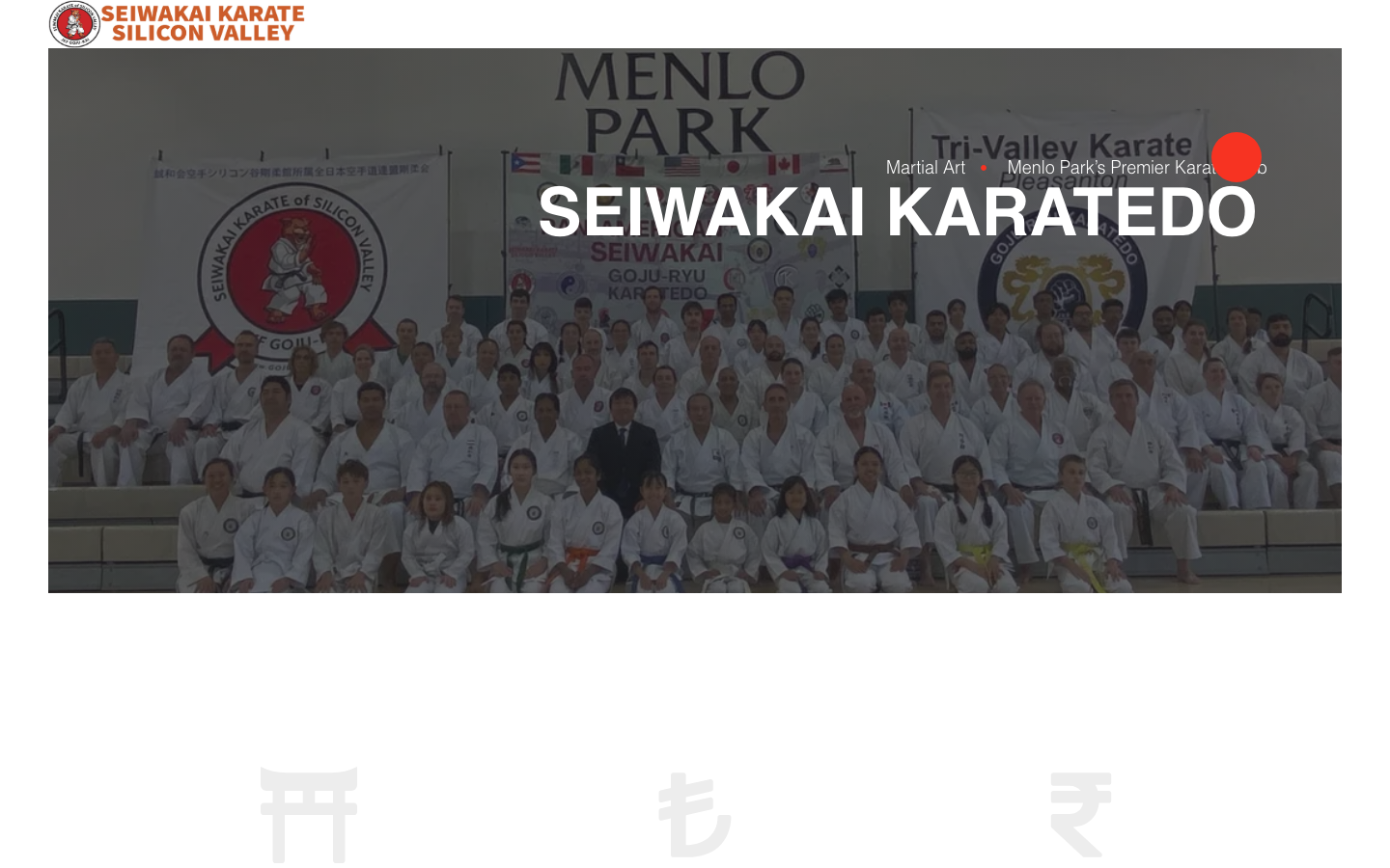 seiwakaikarate.com homepage screenshot