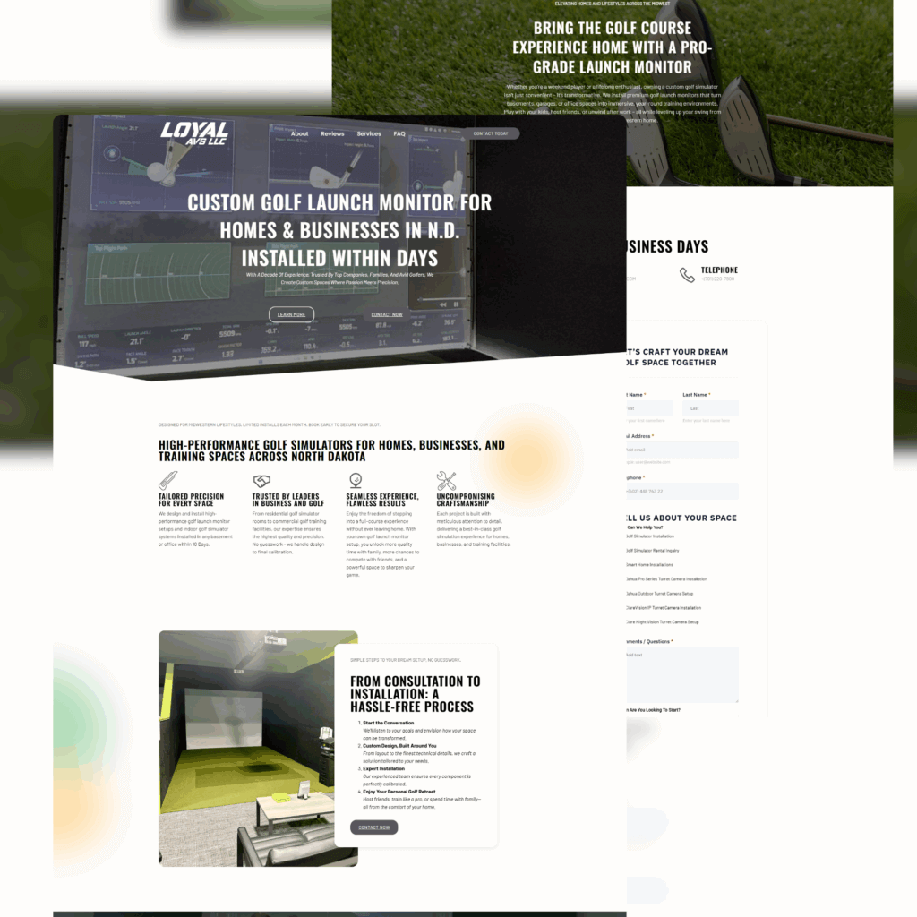 Lead-Generation Site Screenshot of Loyal AVS lead-generation website