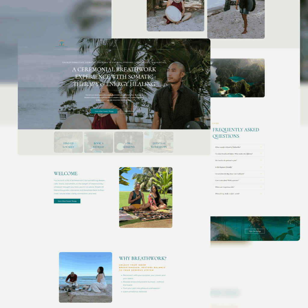 Wellness Retreat Website Screenshot of Breath of Maharlika wellness retreat site