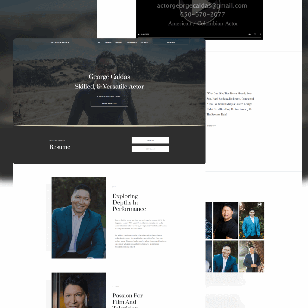 Portfolio Website Screenshot of George Caldas portfolio website