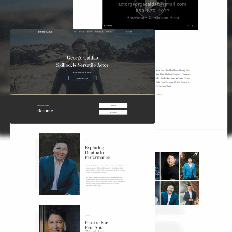 Custom Web Design 8 custom web design Portfolio Website Screenshot of George Caldas portfolio website
