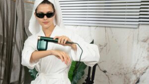 Med spa lounge area for hair laser removal clients